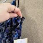 NWT SANGRIA Lined 100% Silk Dress Black Blue Geometric With Side Zip Sz 4 Boho Photo 9