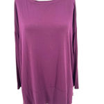 Eileen Fisher ‎ Purple Viscose Jersey Long Sleeve Top Size Small Photo 2