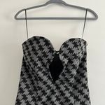 Houndstooth Mini Dress Black Size M Photo 4