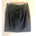 Vera Pelle Vintage Mini Leather Skirt in Black Artisan-made in Italy sz. M/8 Photo 1