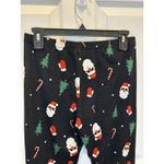 SO  Brand Black Festive Santa‎ Candy Cane Women's Leggings Size Med Photo 4