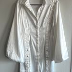 Akira White Button Down Dress Photo 1