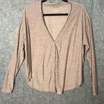 Outdoor Voices Woman Size Medium lightweight Tan Button-Down Shirt Photo 0