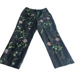 S.L.B. Womens Linen
Embroidered Crop Size 4
Pants Black Floral Photo 0