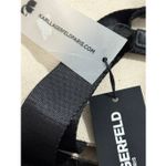 Karl Lagerfeld NWT  PARIS KRISTEN CREAM  CANVAS LARGE SHOPPING TOTE BAG 19x13 Photo 5