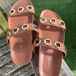 Moda Milan Slide‎ In Caramel Leather Larroudé Size 8 NWOB Photo 3