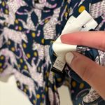 Kate Spade  Panther animal print Dot‎ Wrap Blouse Blue Purple size 6 Photo 5