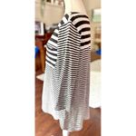 Chico's  Striped 3/4‎ Sleeve Pocket T Shirt Womens XL Black White Ultimate Tee Photo 5