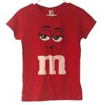 Gildan  Womens Short Sleeve M n M Red Graphic Basic‎ T-Shirt Small 100% Cotton Photo 0