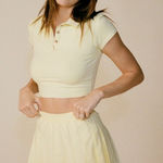 Alo Yoga  Light Yellow Skater Skirt Small Photo 0