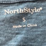 North Style Blue Linen Long Sleeve Button Down Top Cardigan Women’s Size Small Photo 6