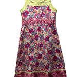 Hanna Andersson Womens Floral Midi Sundress Size 10 Sleeveless Pink Photo 1