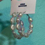 Urban Outfitters NEW KEELY STATEMENT PEARL HOOP EARRINGS WHITE PURPLE summer Photo 1
