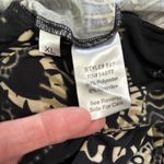 CAbi Palazzo Pants Wide Leg Womens XL Black Tan Cropped Pull On Slinky Safari Photo 5