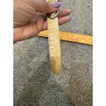 Dame Genuine Snakeskin Women's Yellow Belt Deco Gold Silver Hook Buckle Brown Photo 2