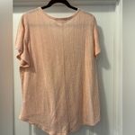 French Laundry  Orange Pink Short Sleeve Button Down Shirt Photo 3