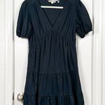 Boden Womens 2 Seersucker Jersey Tea Dress Black Jersey Cotton Cap Sleev… Photo 1