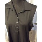 Golf Womens Sleeveless black Collar Shirt Size XL Greg Norman Photo 2
