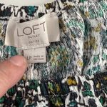 LOFT Outlet Petite Floral Print Smocked Neck Long Sleeve Blouse Women's MP Green Size undefined Photo 2