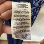 Lauren Ralph Lauren Black Label Size 14 Navy Blue Monogram Print Dress Buckle Photo 6