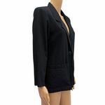Briggs New York Briggs Petite Black One Button Blazer Womens Size 4P Photo 3