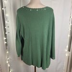 Green Cardigan with Star Embellishments Size 1X Photo 3