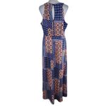 Kut From The Kloth Blue and Orange Boho Maxi Dress Size 12 Patchwork Boho Dress Photo 1