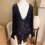 Tanya Taylor Navy Vynes Nissa Floral Lace Off The Shoulder Too Size 18 Photo 4