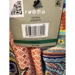 John Mark Mixed Print Peasant Top Multi Large Boho Coastal Western 3/4 Sleeves Photo 7