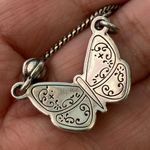 Brighton  Mariposa Silver Plated Butterfly Accent Lobster Claw Anklet Bracelet Photo 5