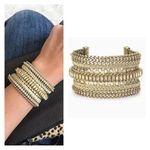 Stella & Dot  Phillipa Statement Bracelet Wide width Layering Gold tone Photo 1