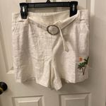 C&C California  Cream High Waist Shorts with Palm Embroidery Photo 2