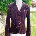 ITW By Claude Brown Corduroy Paisley Blazer Size 4 Photo 1