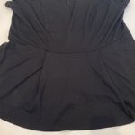 Lane Bryant Short Sleeve Blk Off Shoulder Peplum Pleat Top Stretch NWT Sz 18/20 Photo 1