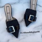 No. 21 women’s black glitter pointed buckle mules slides sandal size 35 US 5 Photo 11