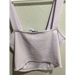 Madi Mase Lavendar cropped corset look tank top Small S lace up Photo 5