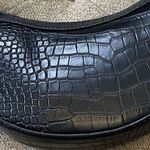 Leather Crocodile Embossed Bag Black Photo 11