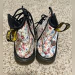 Dr. Martens (Doc Martens) Floral Zipper Combat Boots: Size 3W or 1.5 Kids Photo 2