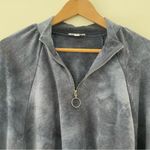 Abound  Women's Tie Dye Half Zip Long Sleeve Cropped Sweatshirts Blue Size L, NWT Photo 6