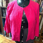 Chico's Chico’s textured artsy hot pink lined business casual blazer Photo 0