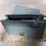 Badgley Mischka  Light Blue Quilted Gold Stud Crossbody Handbag NWT Photo 4