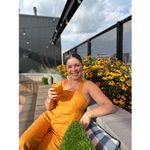 PETER SOM Marigold Yellow Linen Blend Square Neck Cross Back Jumpsuit Size 0 Photo 8