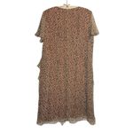 Robbie Bee Vintage Y2K 100% Silk Leopard Print Floral Ruffled Dress Size 18W 2X Photo 5