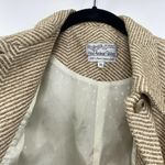 7th Avenue West Woven Silk Blazer60s Jacket Chevron Print Womens Size Medium Photo 3