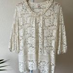 Sundance gorgeous ivory lace/crochet blouse top White Size M Photo 0