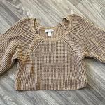 Cotton Emporium  Textured Knit Sweater in Brown Photo 0