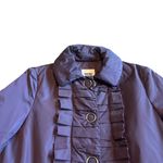 Moschino Cheap And Chic Purple Long-Length Puffer Coat Jacket Ruffle Size 8 Photo 1