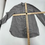 J.Crew Thomas Mason Shirt Womens 2 Black White Gingham Tuxedo Check Button Up Photo 7