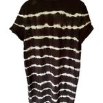 Garnet Hill Women Everyday T Shirt Dress Size Medium Stretch Brown Gray Tie Dye Photo 1