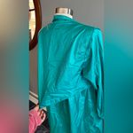 Vintage Teal Windbreaker Rain Jacket Green Size 8 Photo 2